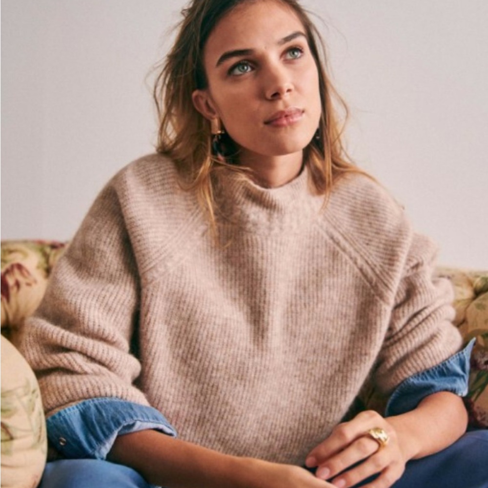 Sezane Otis Jumper S Mottled Beige